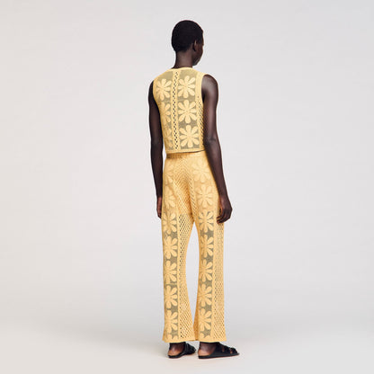 Crochet straight-leg trousers | Sandro