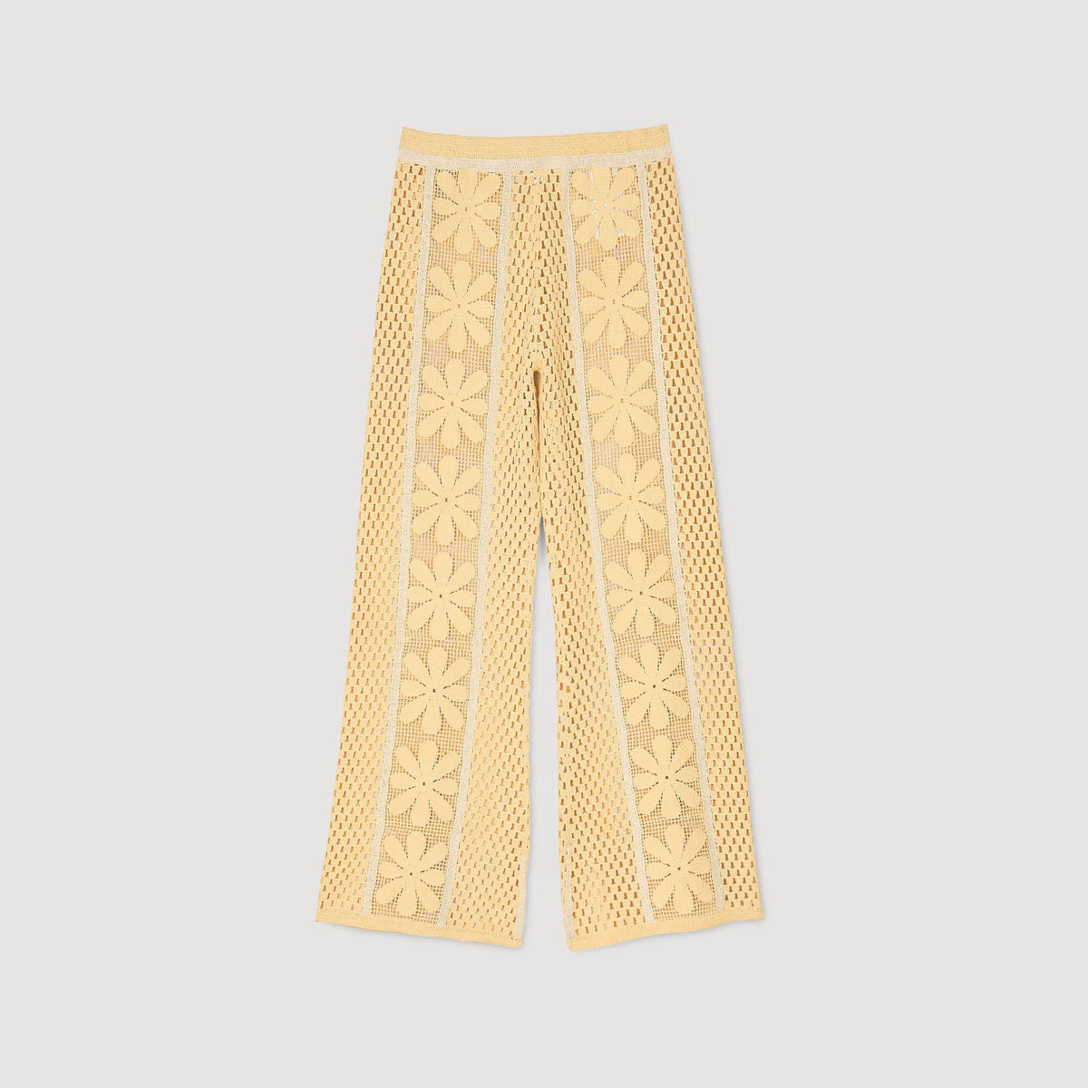 Crochet straight-leg trousers | Sandro