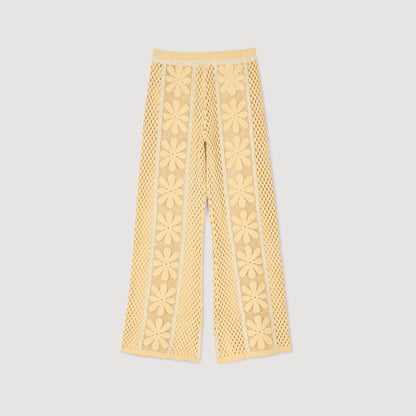 Crochet straight-leg trousers | Sandro