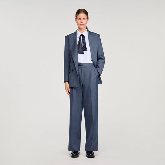 Striped wide-leg trousers | Sandro