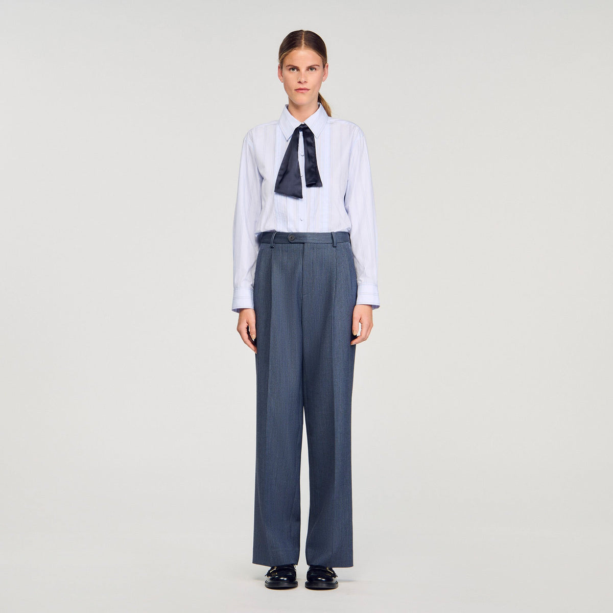 Striped wide-leg trousers | Sandro