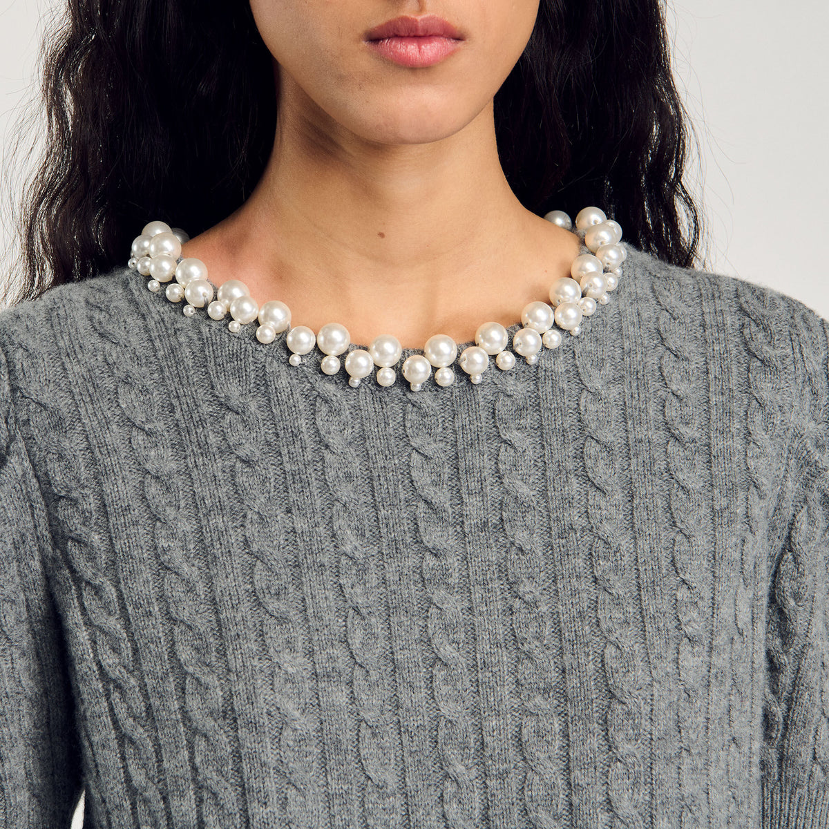 Cable knit sweater | Sandro