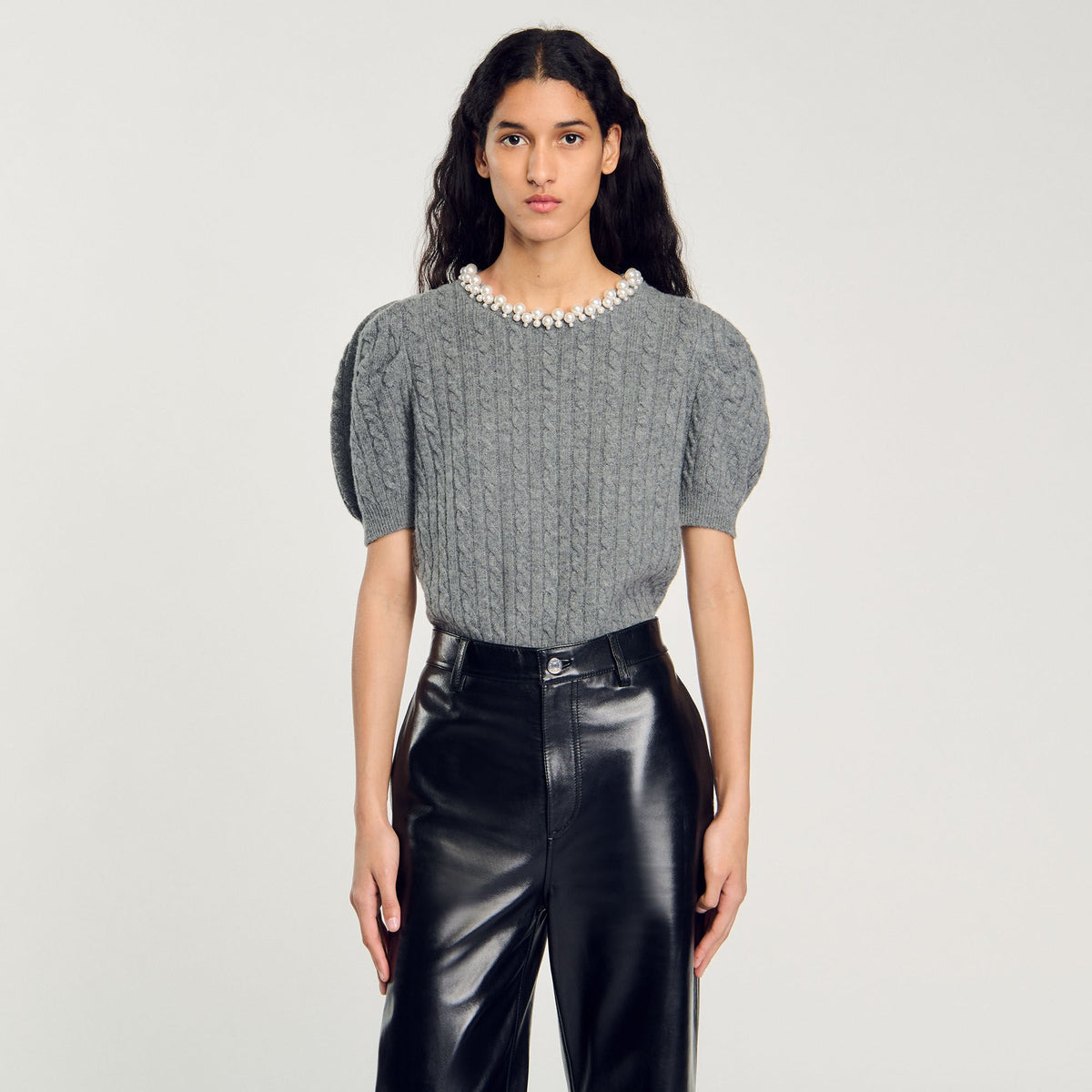 Cable knit sweater | Sandro