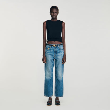 Ruffled cropped sweater | Sandro