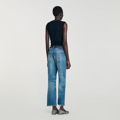 Ruffled cropped sweater | Sandro