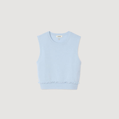 Ruffled cropped sweater | Sandro