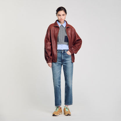 Cropped wool and cashmere sweater | Sandro