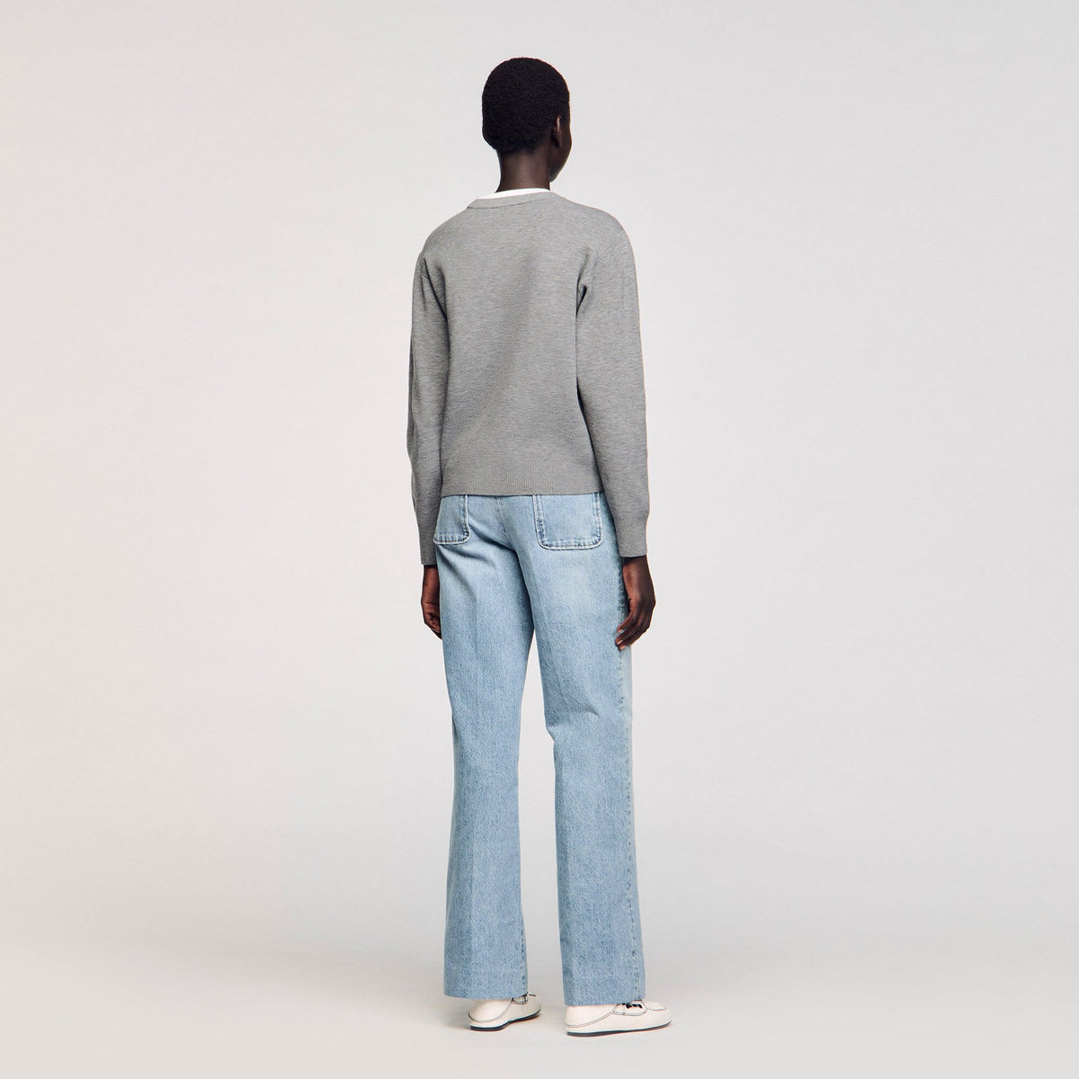 Contrast collar sweater | Sandro