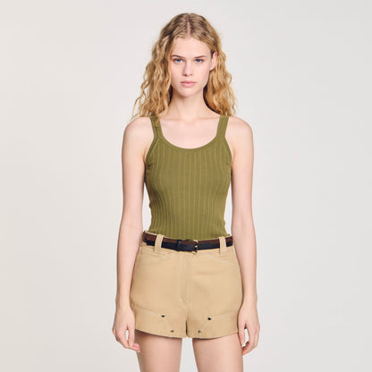 Ribbed vest top | Sandro