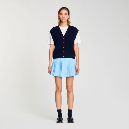 Two-tone wool and cashmere sweater | Sandro