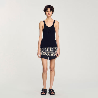 Rib knit vest top | Sandro