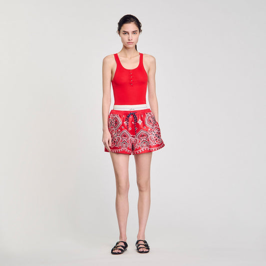 Rib knit vest top | Sandro