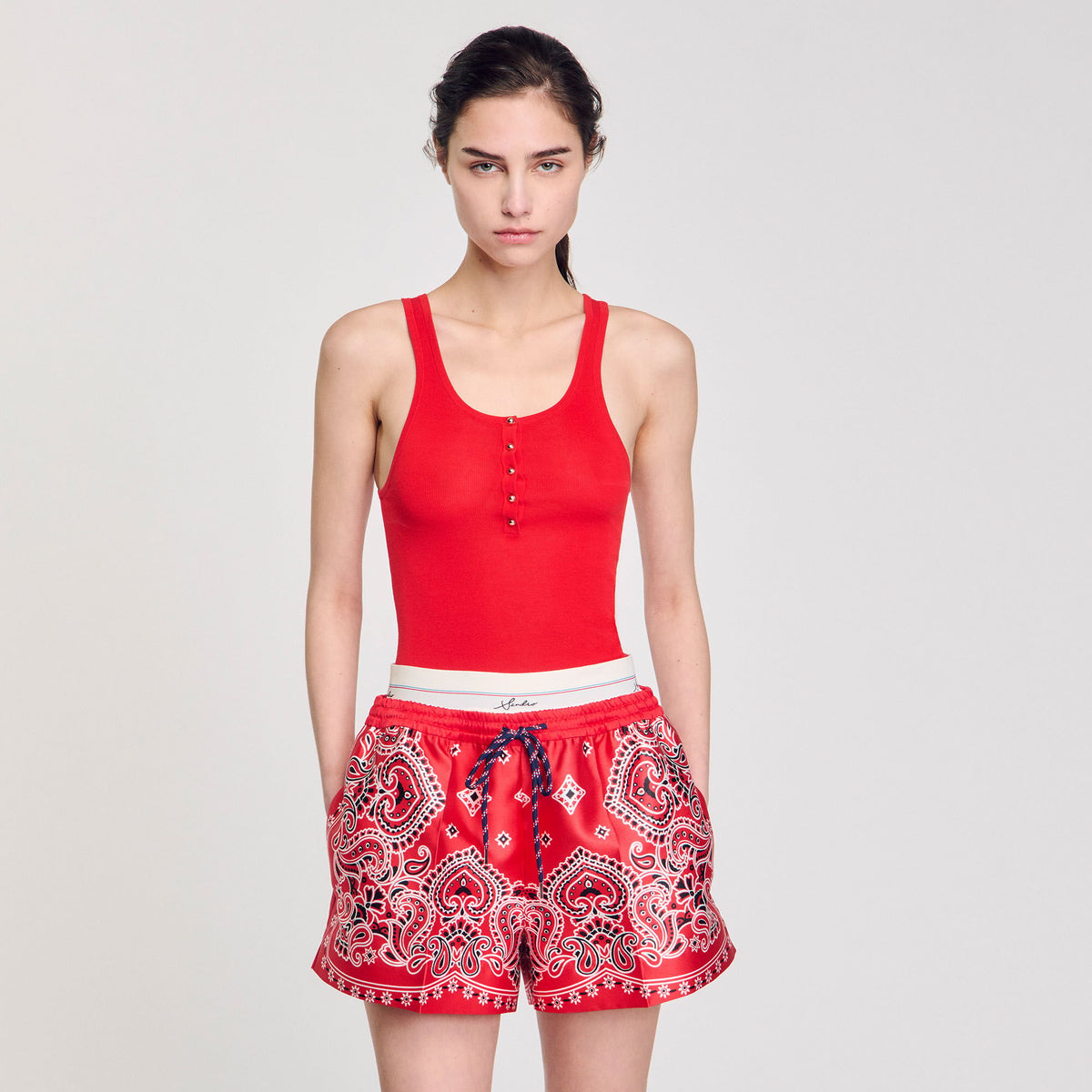 Rib knit vest top | Sandro