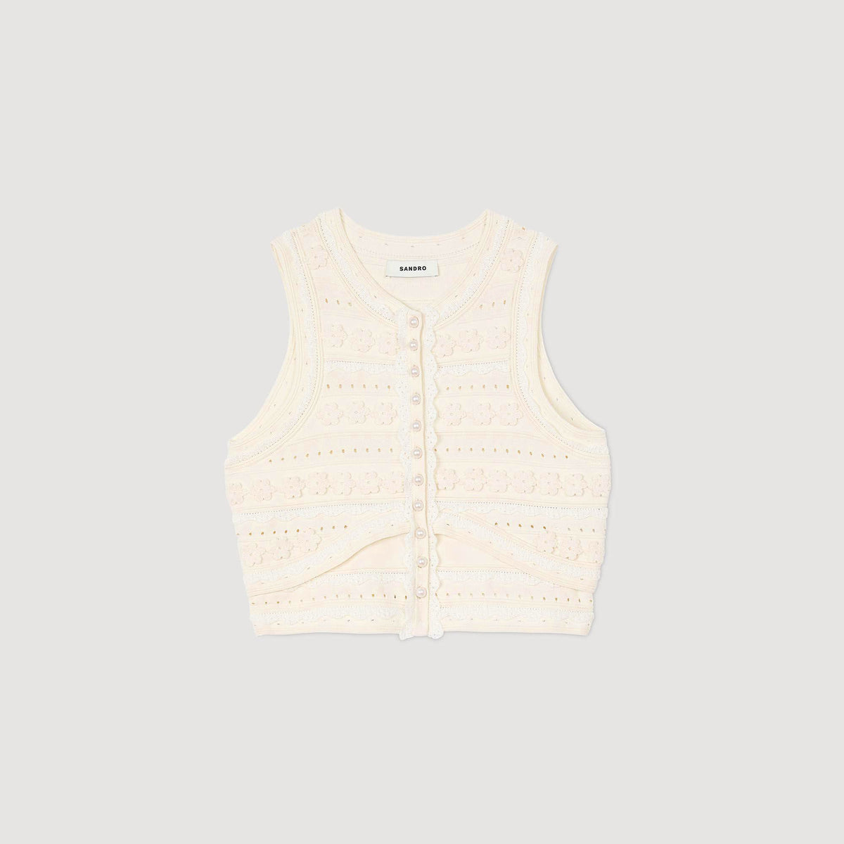 Crochet detail sweater | Sandro