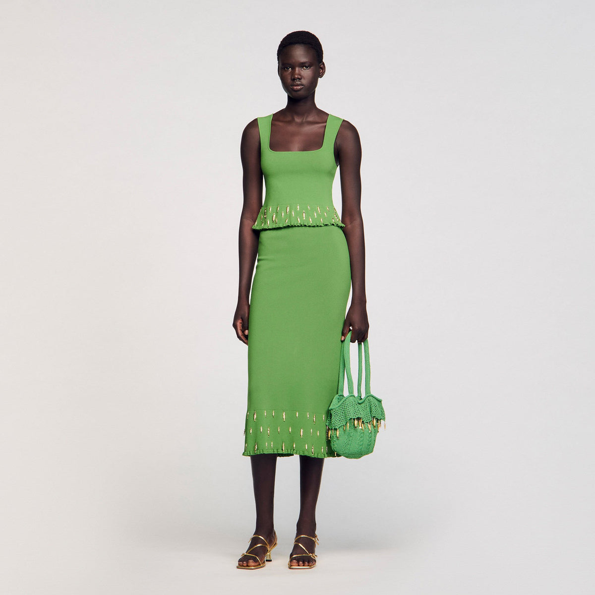 Knit top with charms | Sandro
