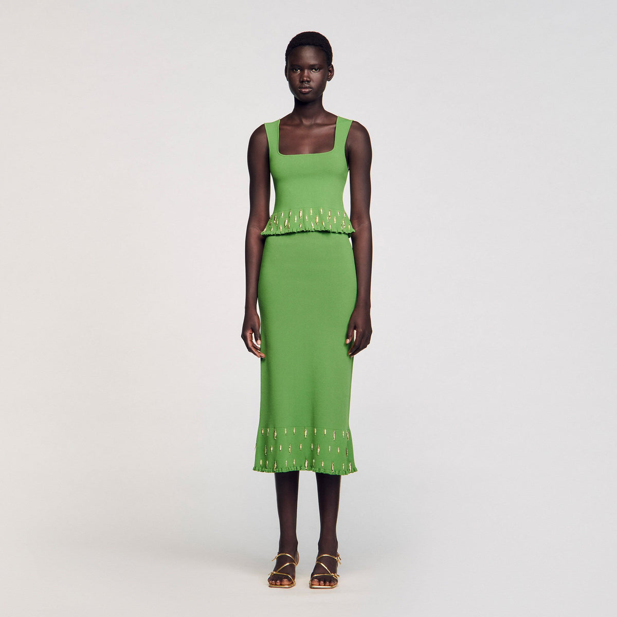 Knit top with charms | Sandro