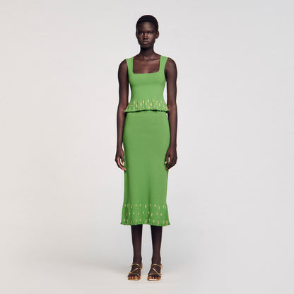 Knit top with charms | Sandro
