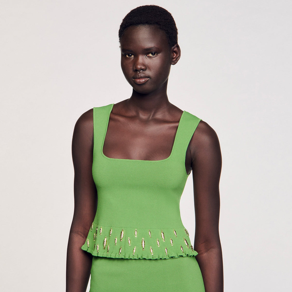 Knit top with charms | Sandro