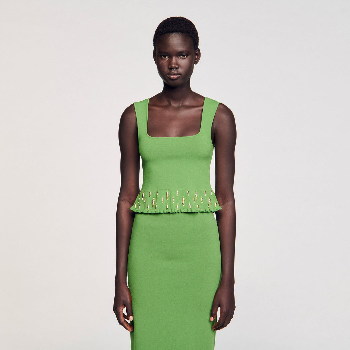 Knit top with charms | Sandro