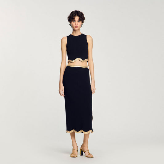 Cropped top with chain detail | Sandro