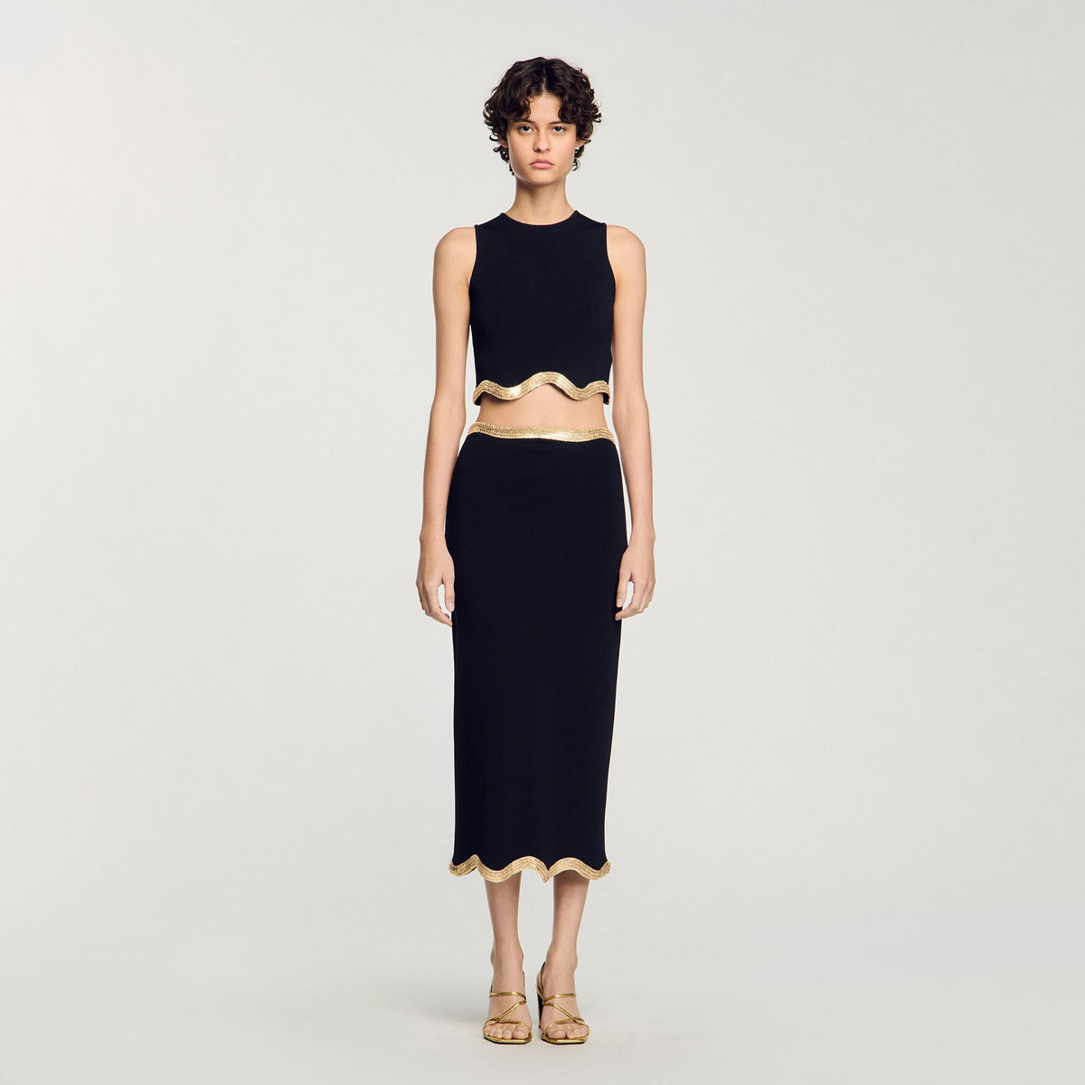 Cropped top with chain detail | Sandro
