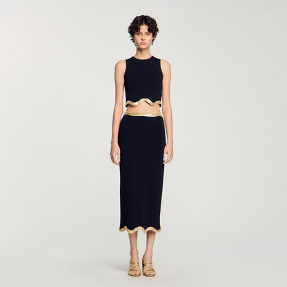 Cropped top with chain detail | Sandro