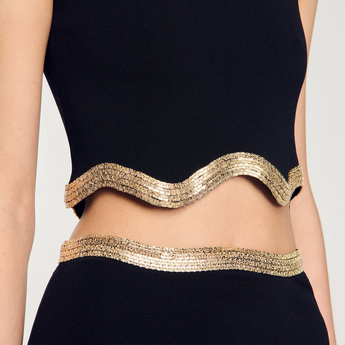 Cropped top with chain detail | Sandro