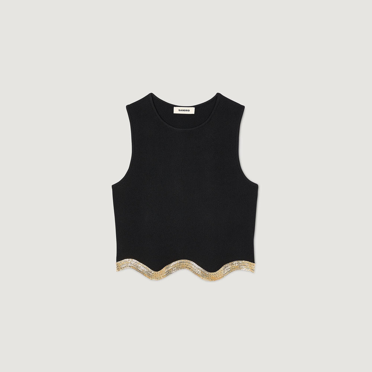 Cropped top with chain detail | Sandro