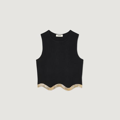 Cropped top with chain detail | Sandro