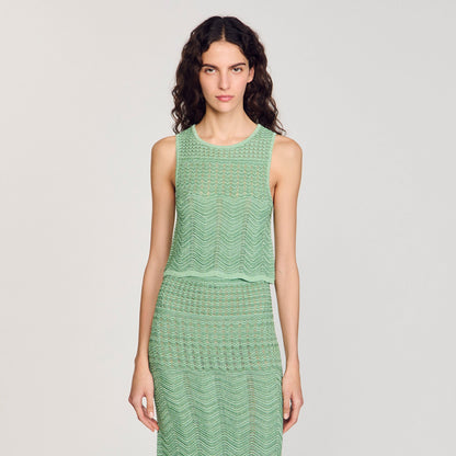 Decorative knit top | Sandro