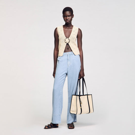 Crochet vest | Sandro