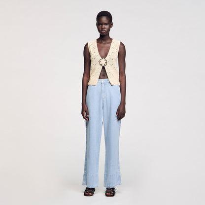 Crochet vest | Sandro