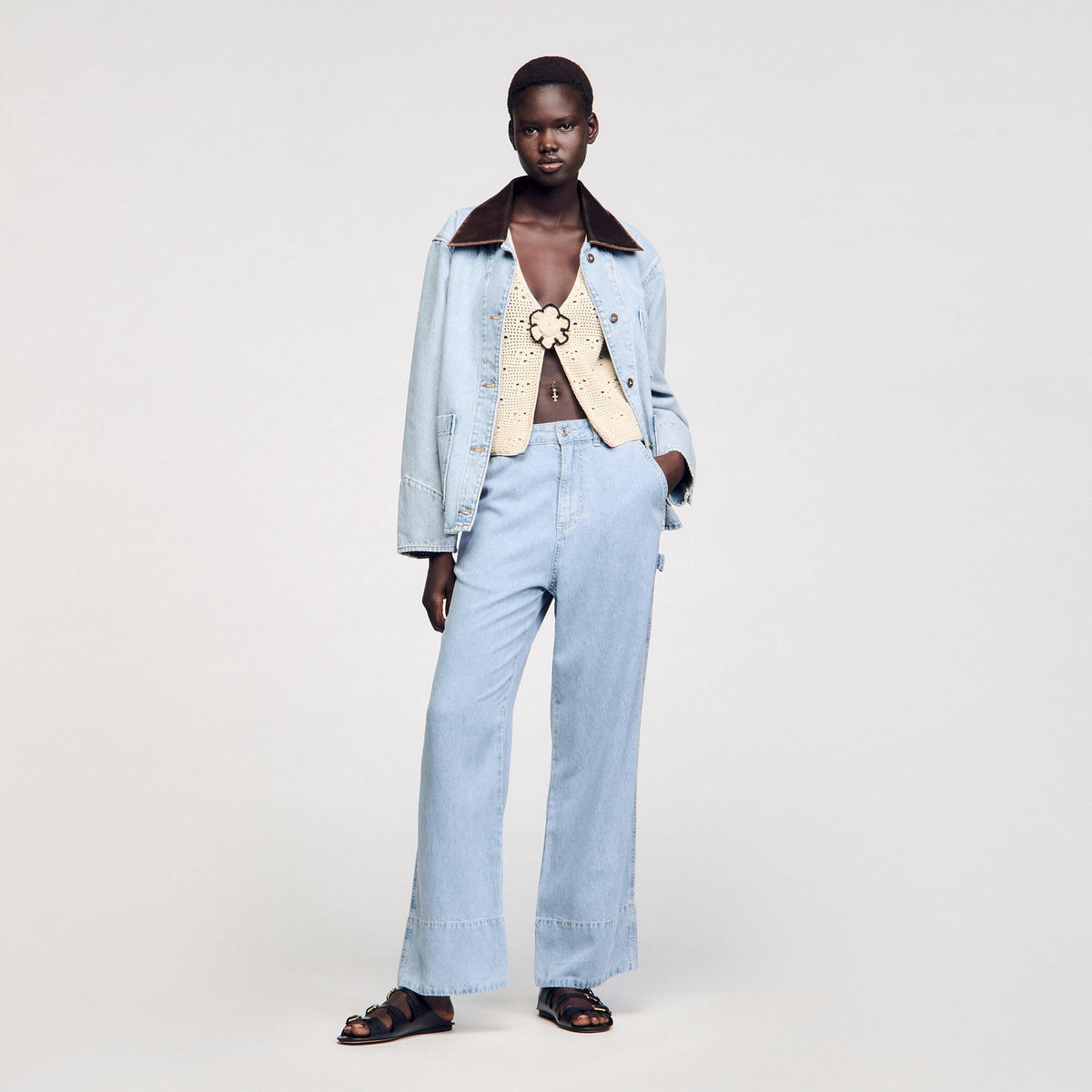 Crochet vest | Sandro