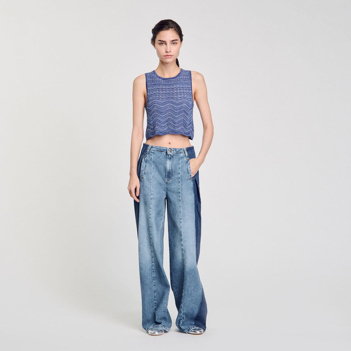 Glitter knit sweater | Sandro