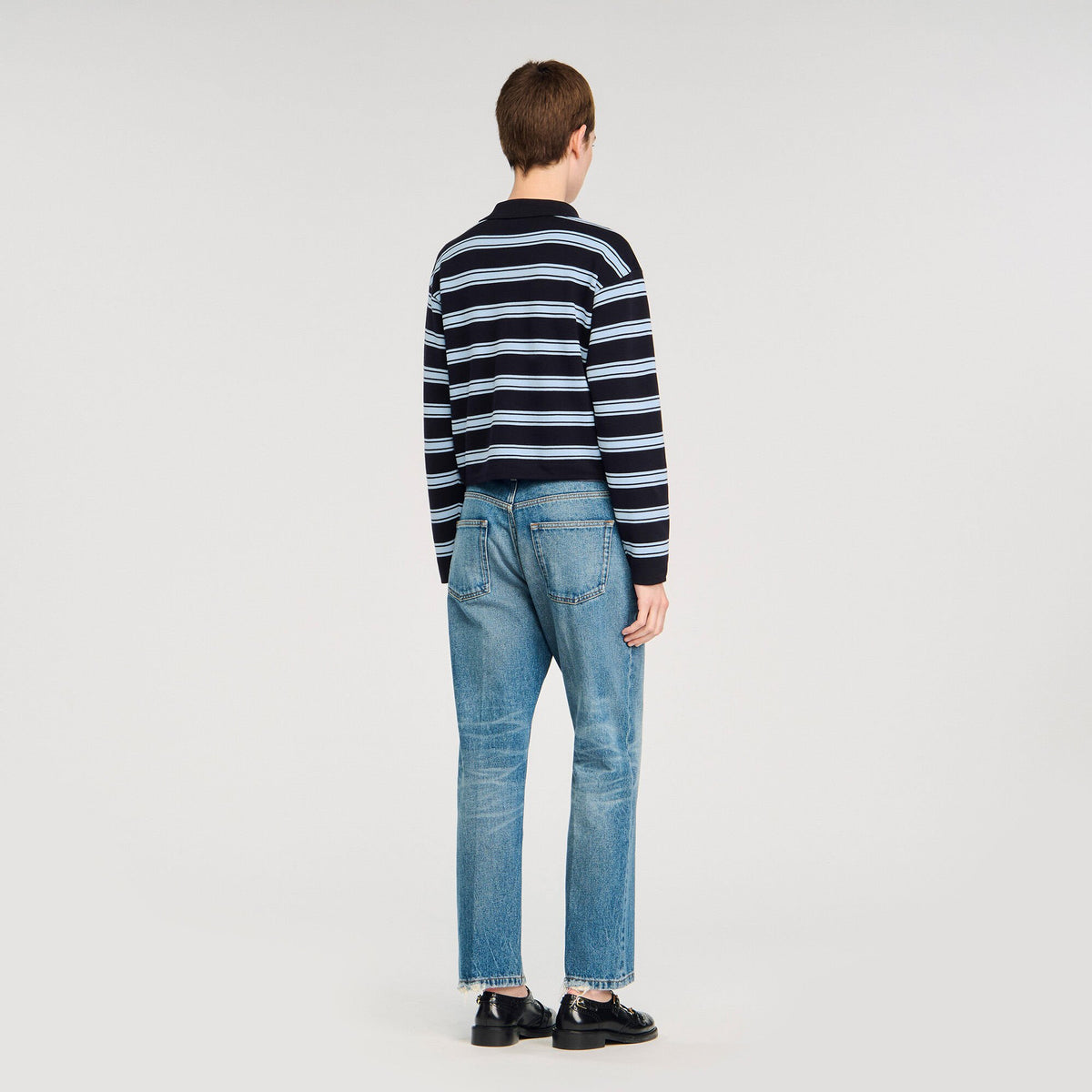 Striped polo sweater | Sandro