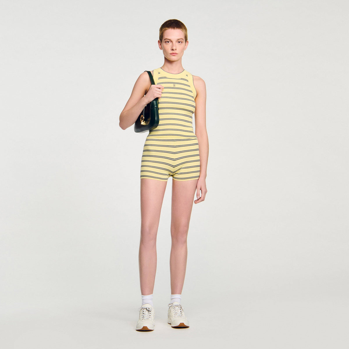 Striped knit vest top | Sandro