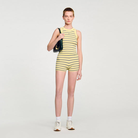 Striped knit vest top | Sandro