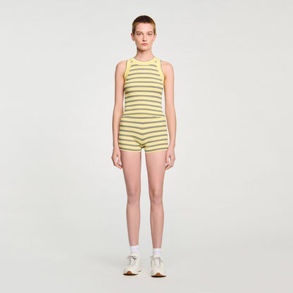 Striped knit vest top | Sandro