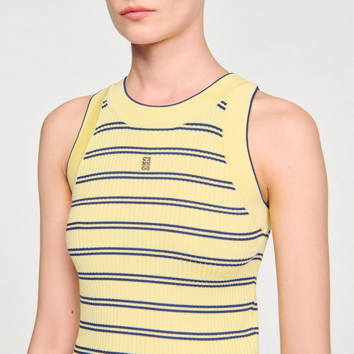 Striped knit vest top | Sandro