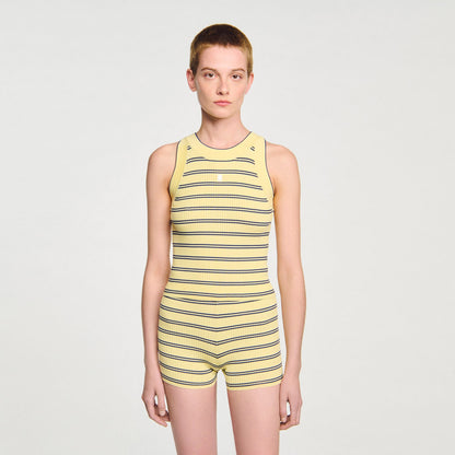 Striped knit vest top | Sandro