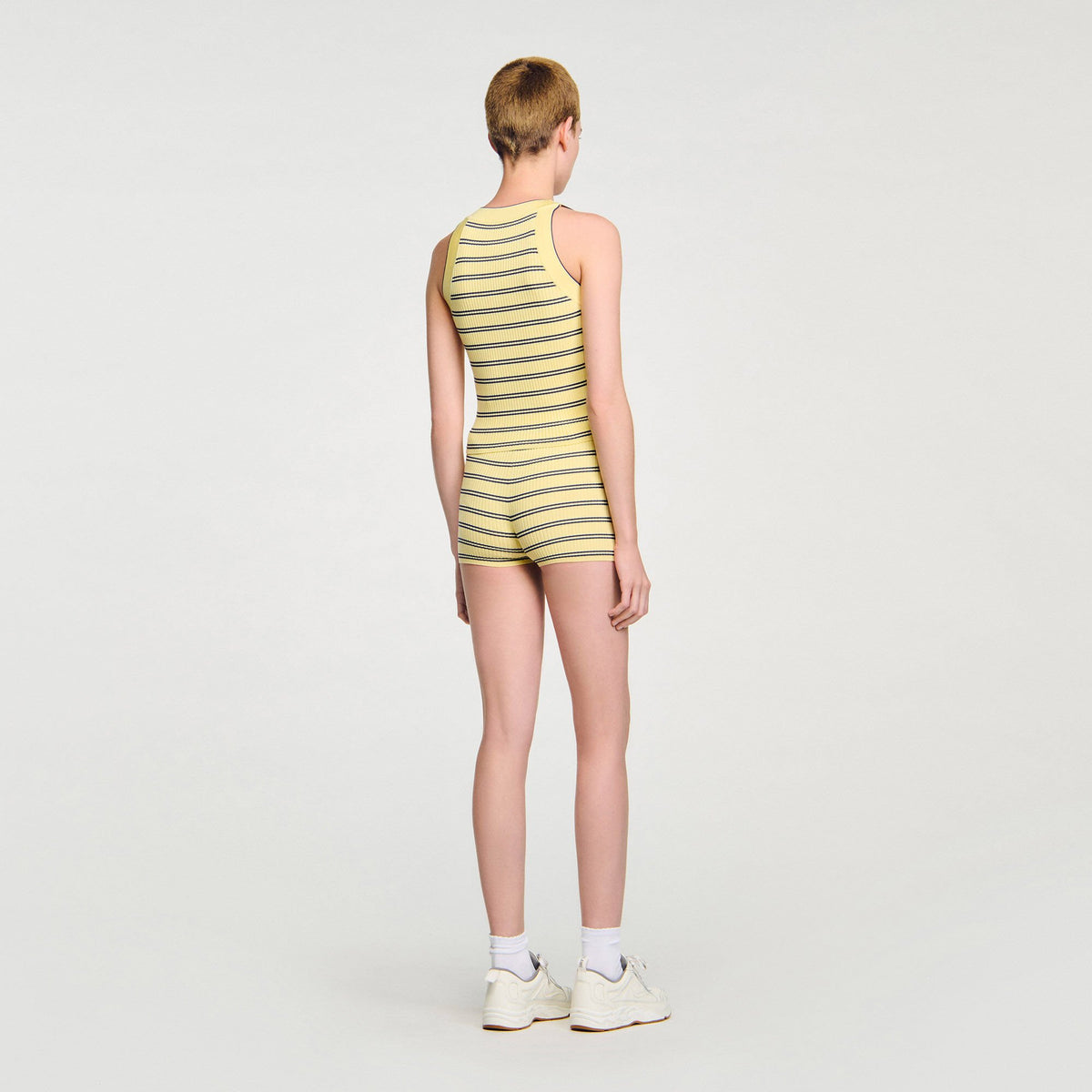 Striped knit vest top | Sandro