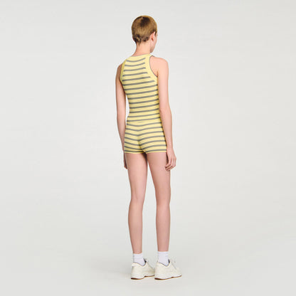 Striped knit vest top | Sandro
