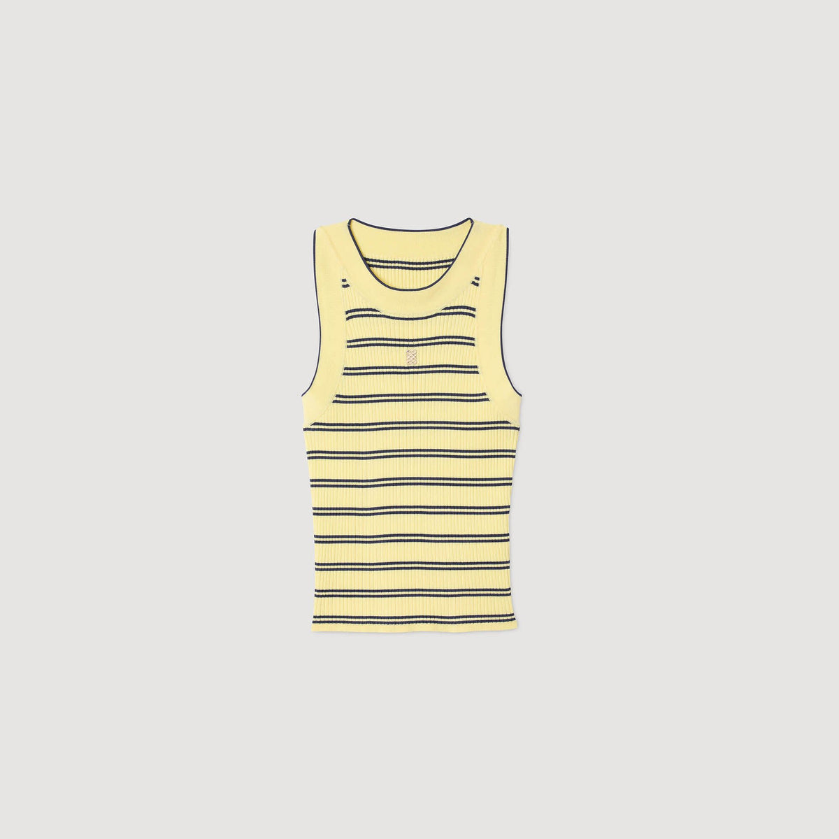 Striped knit vest top | Sandro