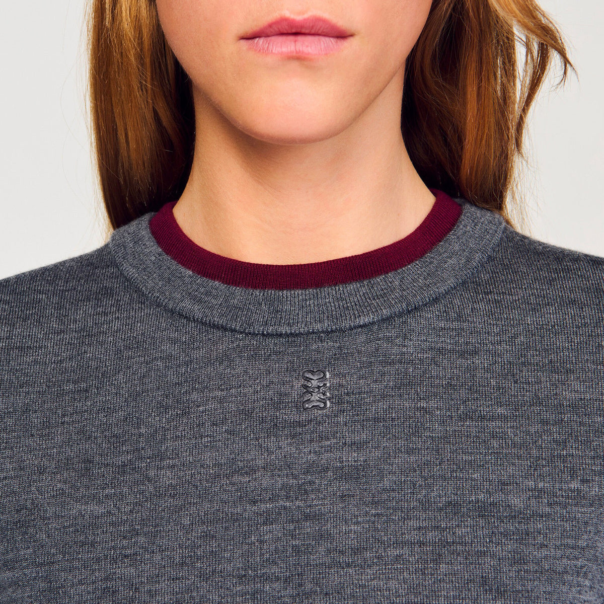 Two-tone cropped sweater | Sandro