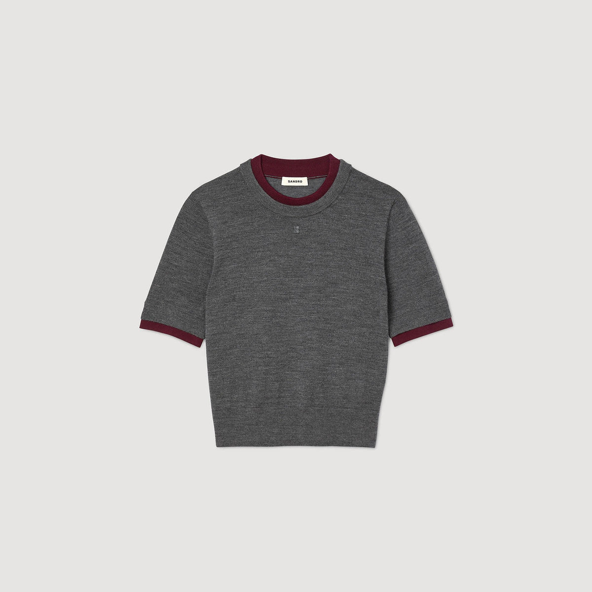 Two-tone cropped sweater | Sandro