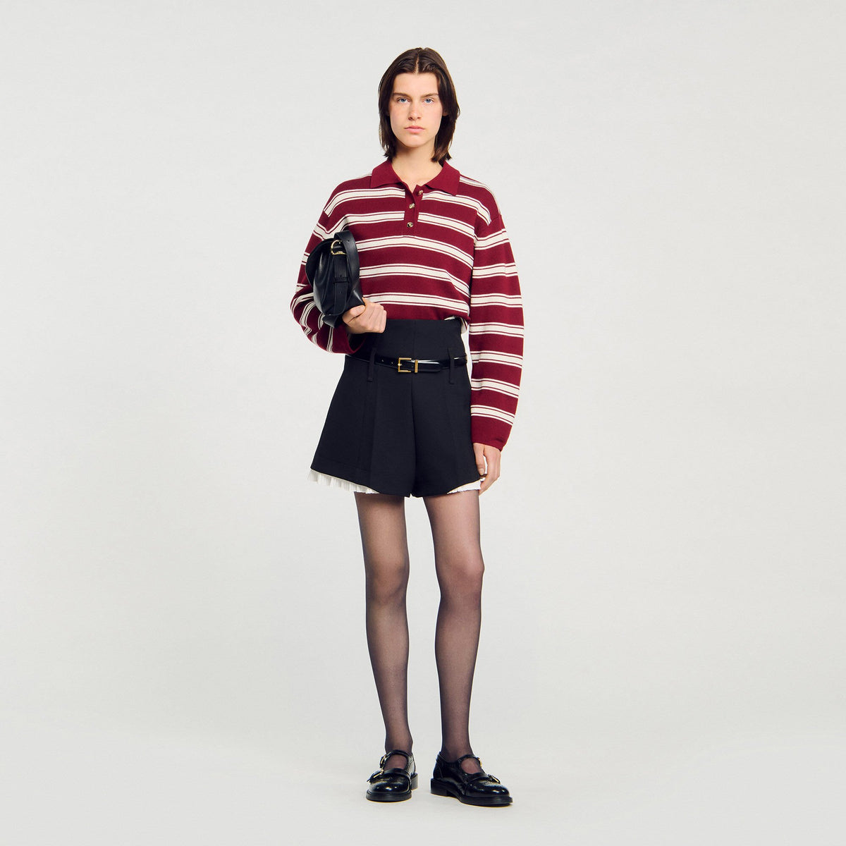 Striped polo sweater | Sandro