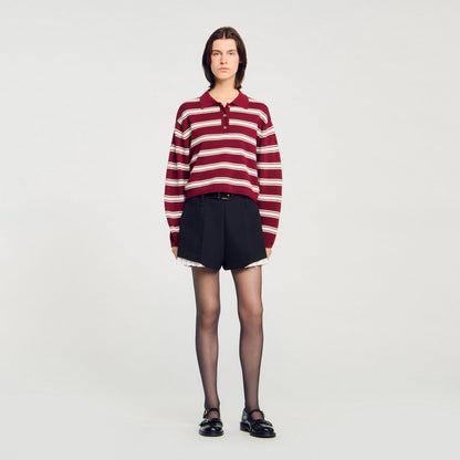 Striped polo sweater | Sandro