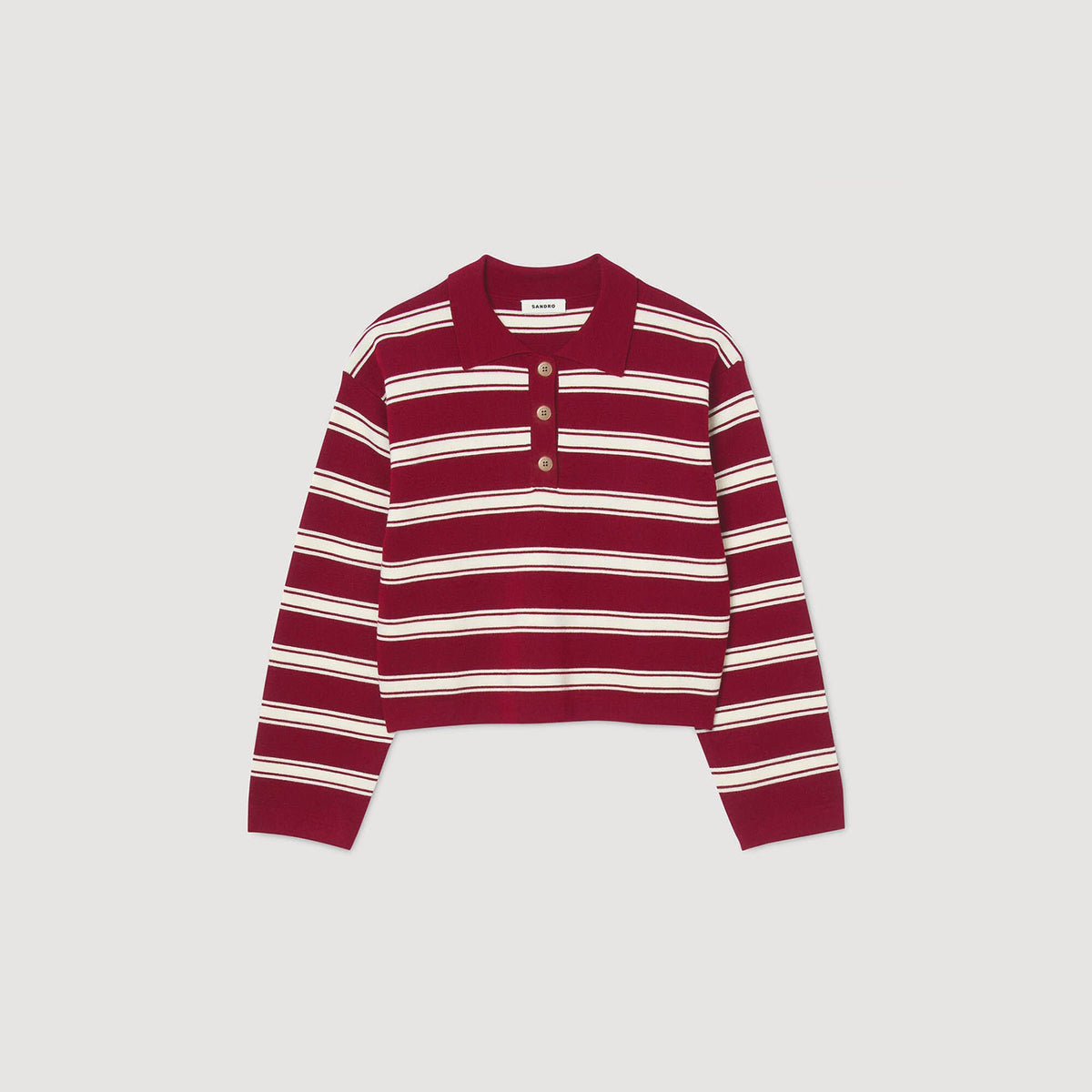 Striped polo sweater | Sandro