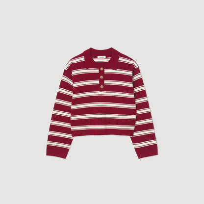 Striped polo sweater | Sandro