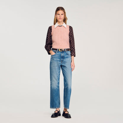Twisted sleeveless sweater | Sandro